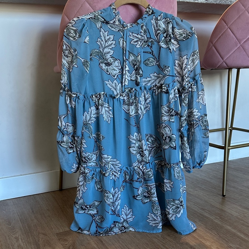Floral Blue Dress